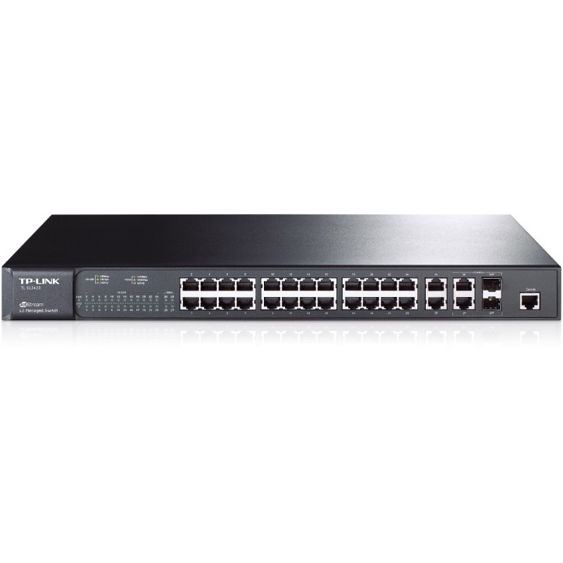 Switch JetStream administrable niveau 2 / 24 ports 10/100Mbps + 4 ports Gigabit Switch JetStream administrable niveau 2 / 24 ports 10/100Mbps + 4 ports Gigabit