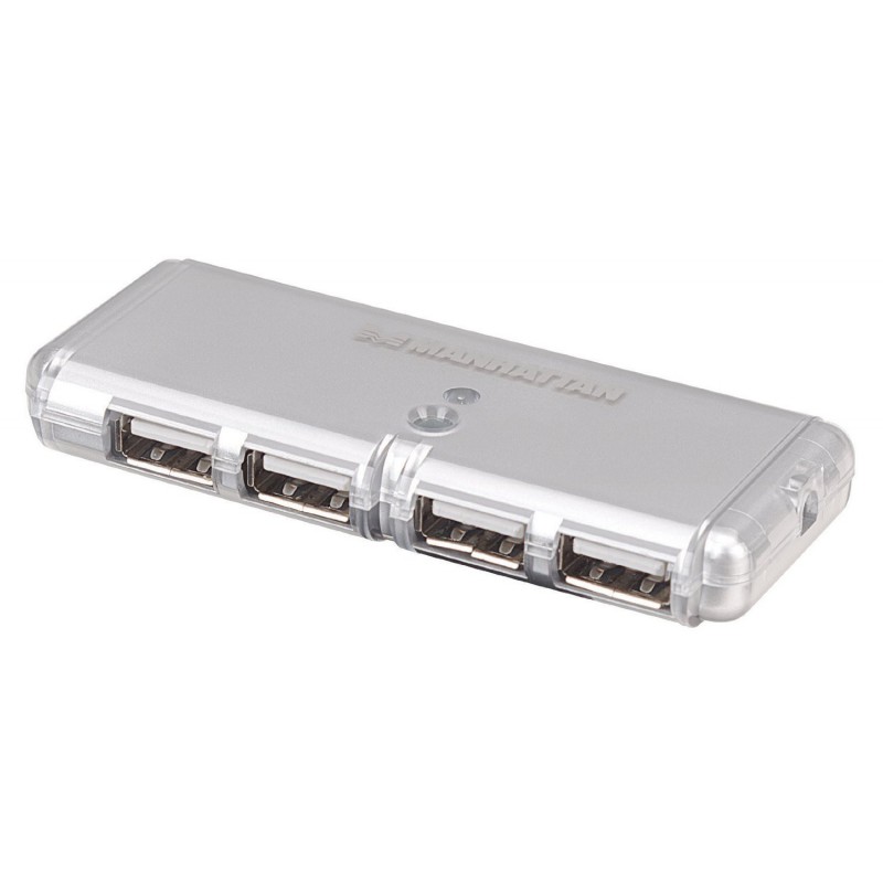 Hub de poche USB Manhattan haut débit 4Ports Hub de poche USB Manhattan haut débit 4Ports