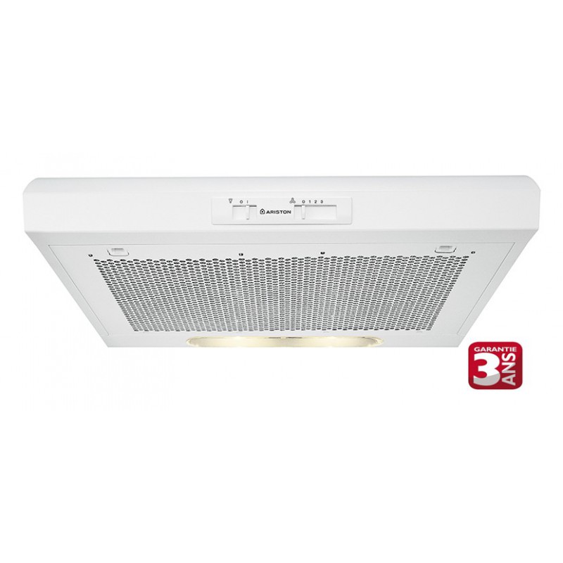 Hotte Ariston casquette avec filtre à charbon 60 cm Blanc Hotte Ariston casquette avec filtre à charbon 60 cm Blanc