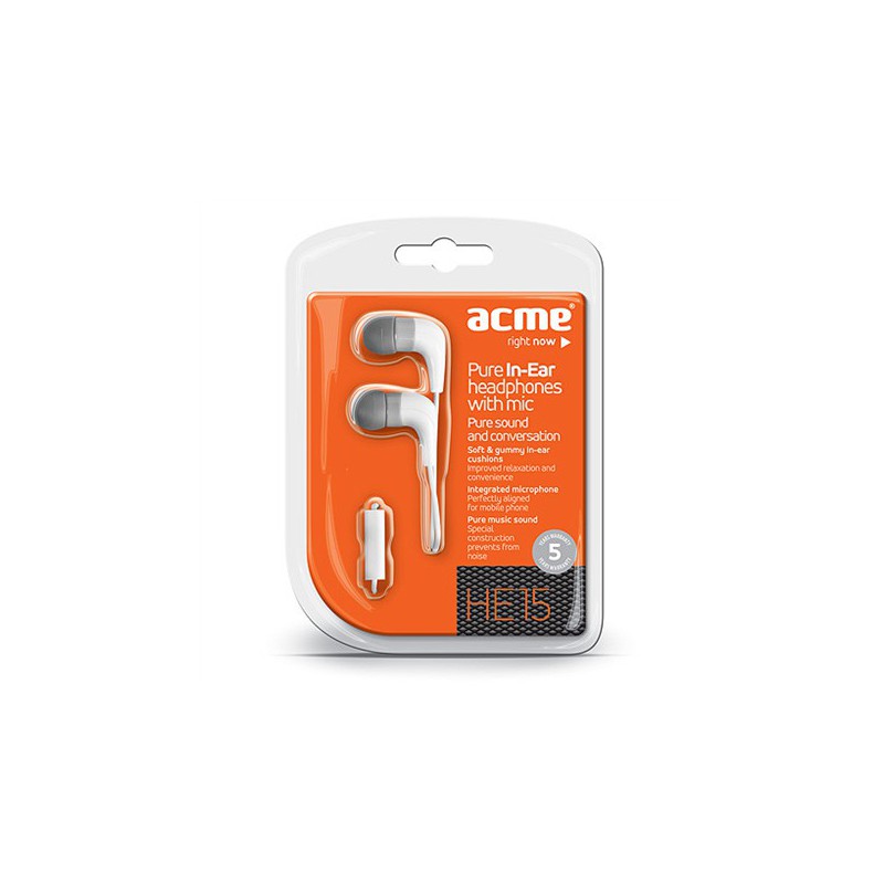 Ecouteurs intra-auriculaires avec micro ACME HE15W Ecouteurs intra-auriculaires avec micro ACME HE15W