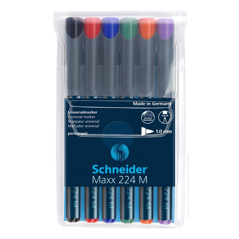 Pochette 6x Marqueur Permanent Schneider Maxx 224 M Pochette 6x Marqueur Permanent Schneider Maxx 224 M
