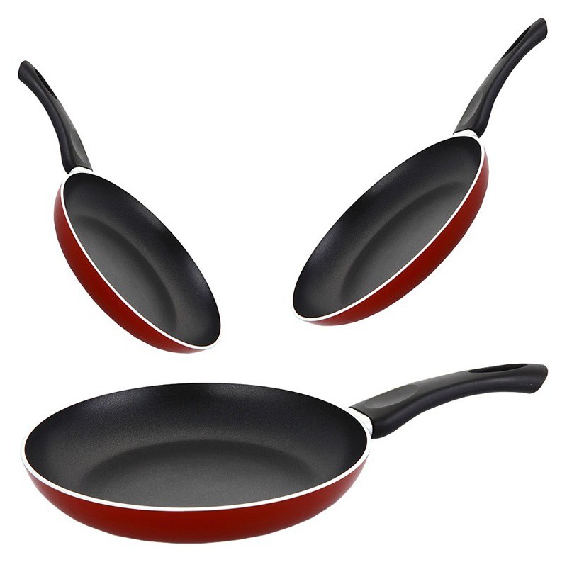 Set de 3 Poêles Frypan Mehtap (20+24+28 cm) / Rouge Set de 3 Poêles Frypan Mehtap (20+24+28 cm) / Rouge