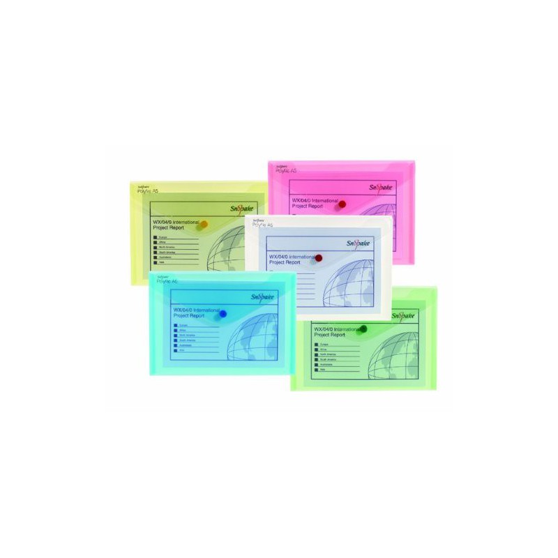 Pochette de classement Snopake Polyfile A5 Classique Pochette de classement Snopake Polyfile A5 Classique