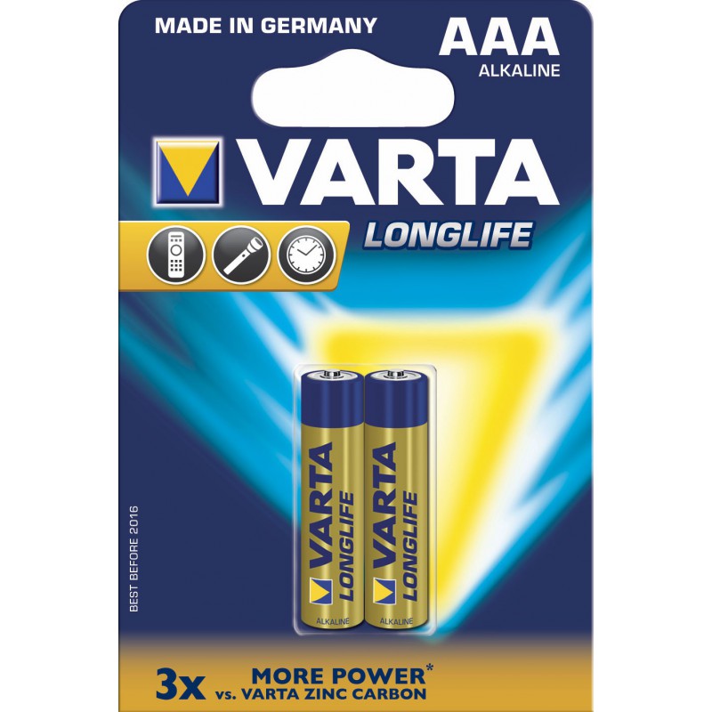 2x Piles AAA Varta LongLife LR03 BP2 2x Piles AAA Varta LongLife LR03 BP2
