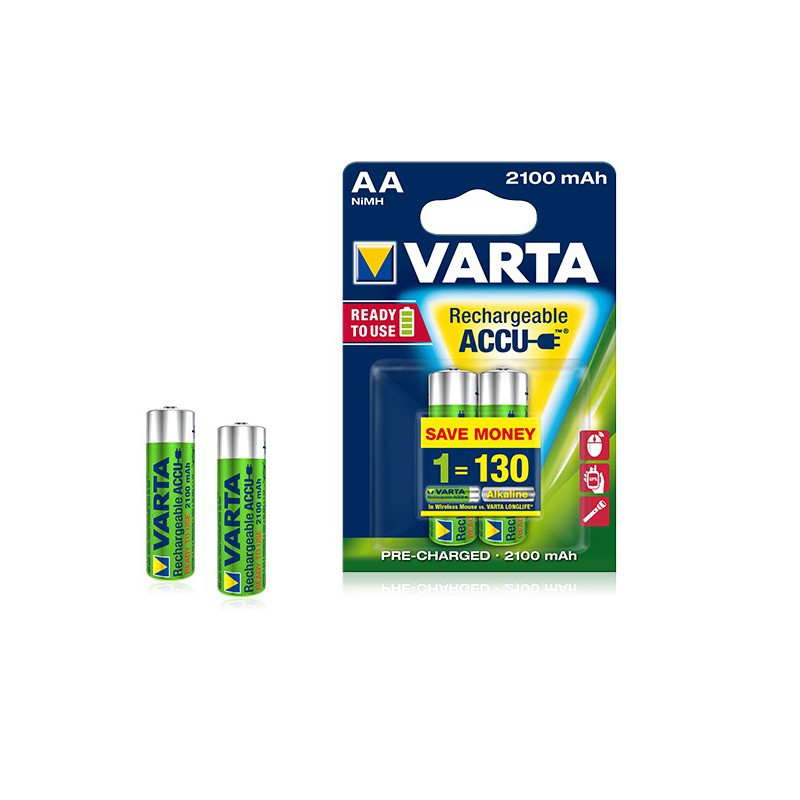 2x Piles Varta Rechargeable Accu AA 2100 mAh 2x Piles Varta Rechargeable Accu AA 2100 mAh