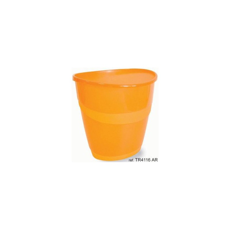 Corbeille à papier ARDA 16L / Orange Transparent Corbeille à papier ARDA 16L / Orange Transparent