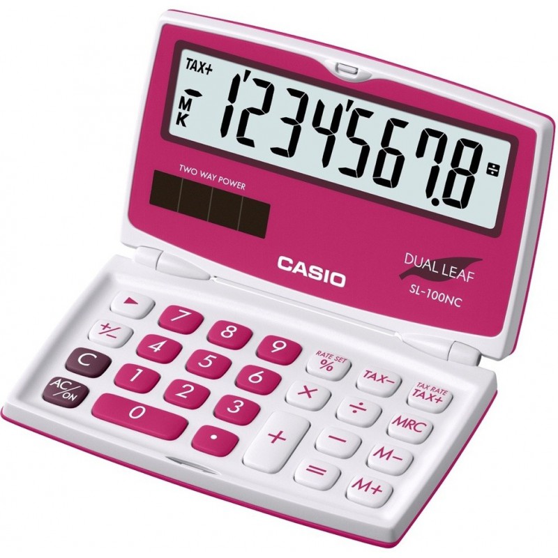 Calculatrice Casio SL-100NC-RD / Rose Calculatrice Casio SL-100NC-RD / Rose