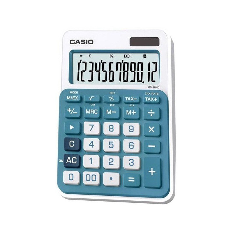 Calculatrice Casio MS-20NC-BU / Bleu Calculatrice Casio MS-20NC-BU / Bleu