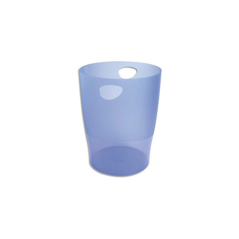 Corbeille à papier EXACOMPTA 15L / Bleu Transparent Corbeille à papier EXACOMPTA 15L / Bleu Transparent