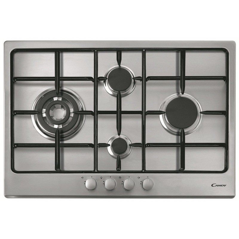 Plaque gaz Candy CPG74SQPX Inox 75cm Plaque gaz Candy CPG74SQPX Inox 75cm