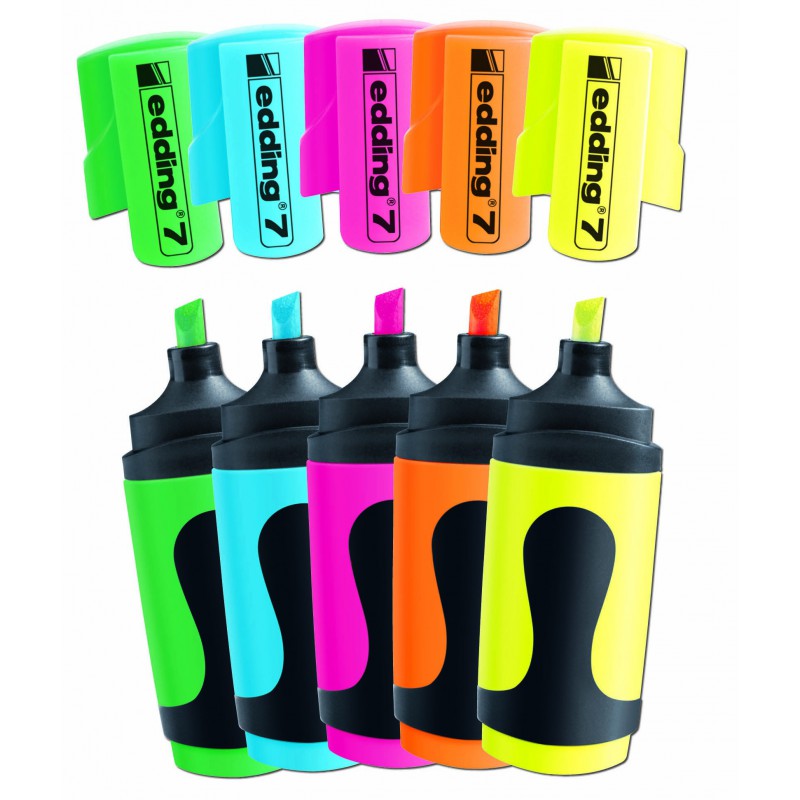 Mini Surligneur Fluo edding 7 / Jaune Mini Surligneur Fluo edding 7 / Jaune