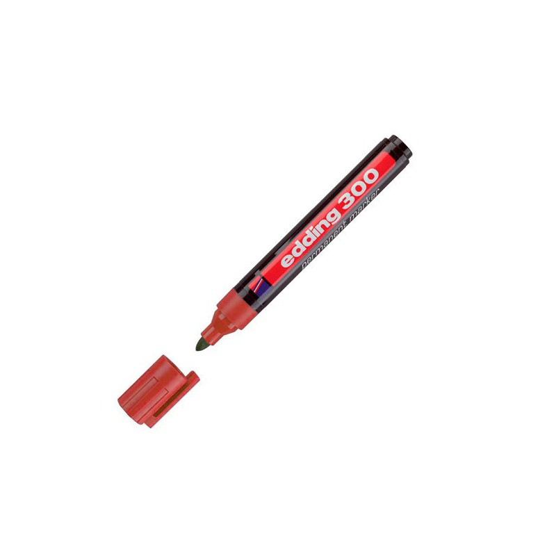 Marqueur permanent Edding 300 / Rouge Marqueur permanent Edding 300 / Rouge