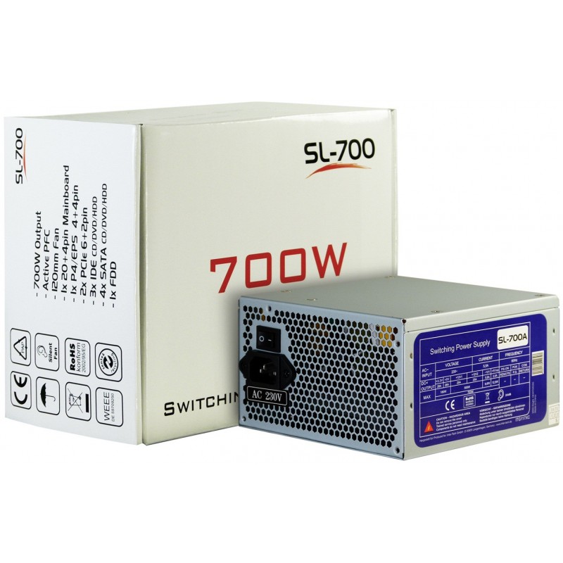Boite d'alimentation Inter-Tech SL-500A / 500W Boite d'alimentation Inter-Tech SL-500A / 500W