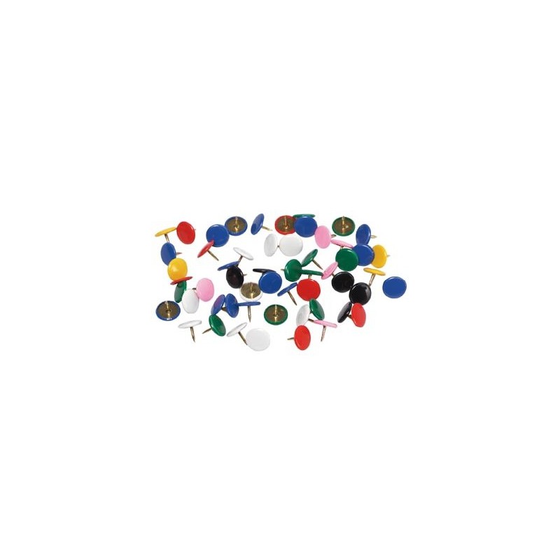100 Punaises en Métal Plastique pour tableau liège 100 Punaises en Métal Plastique pour tableau liège