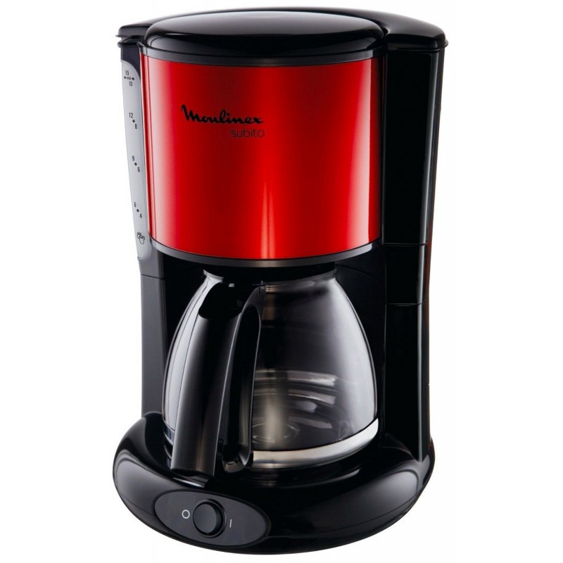 Cafetiére Moulinex Subito 1000W Rouge/Inox Cafetiére Moulinex Subito 1000W Rouge/Inox