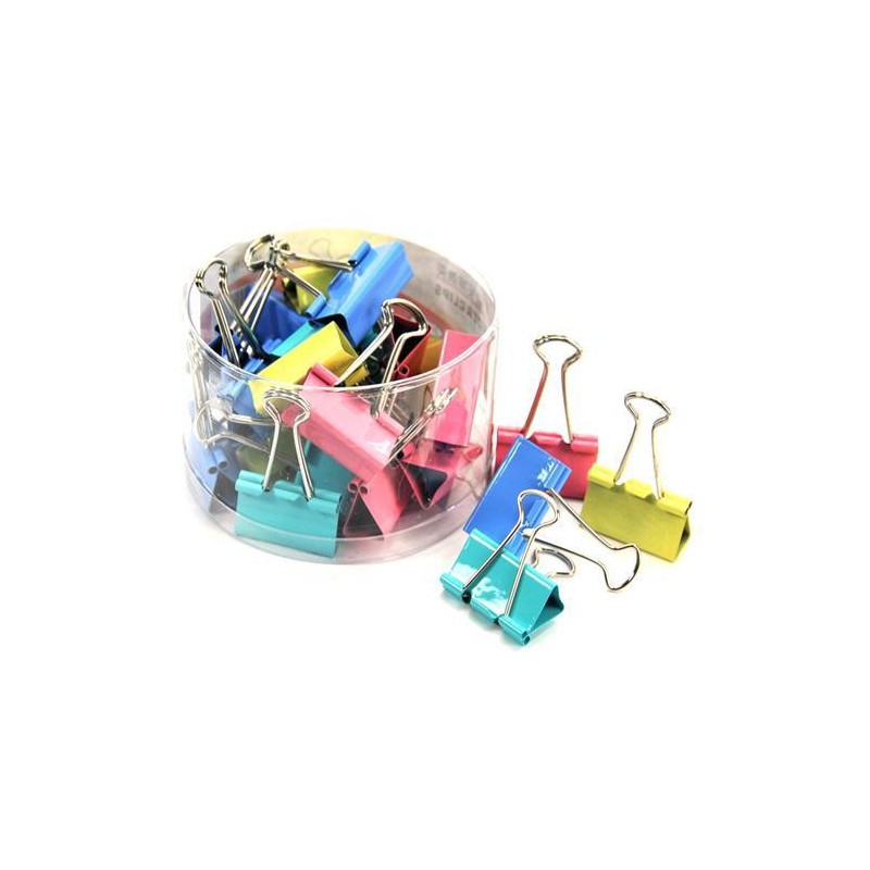 Boite de 48 mini pinces 25 mm / 4 couleurs Boite de 48 mini pinces 25 mm / 4 couleurs