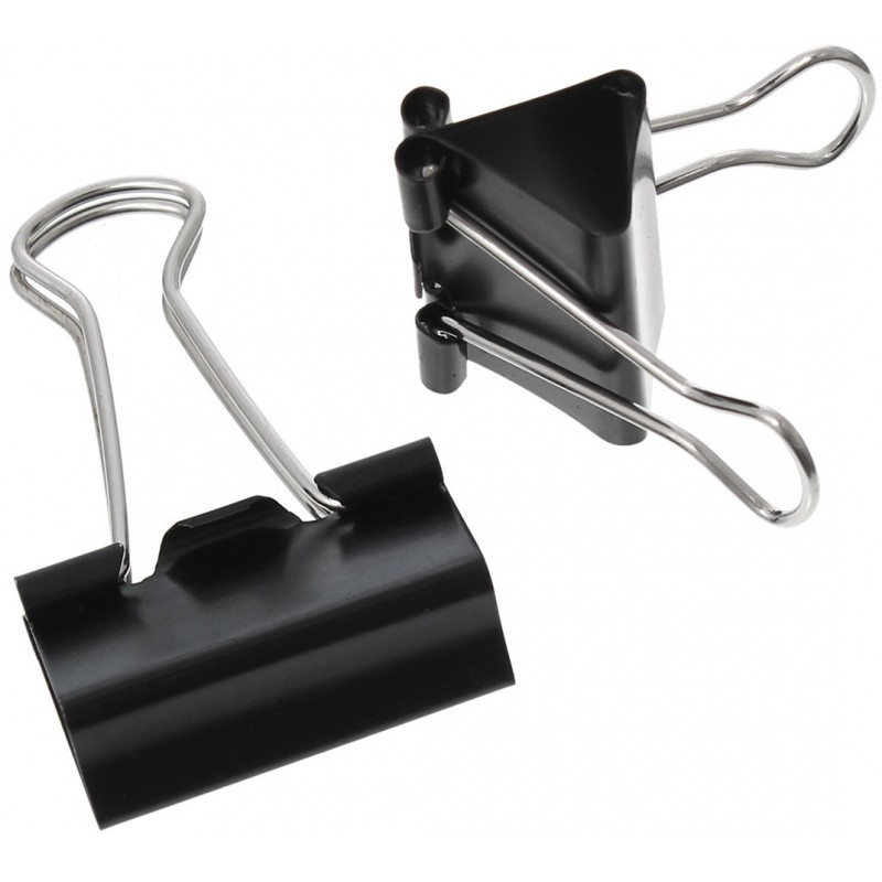 Boite de 60 mini pinces 15 mm / Noir Boite de 60 mini pinces 15 mm / Noir