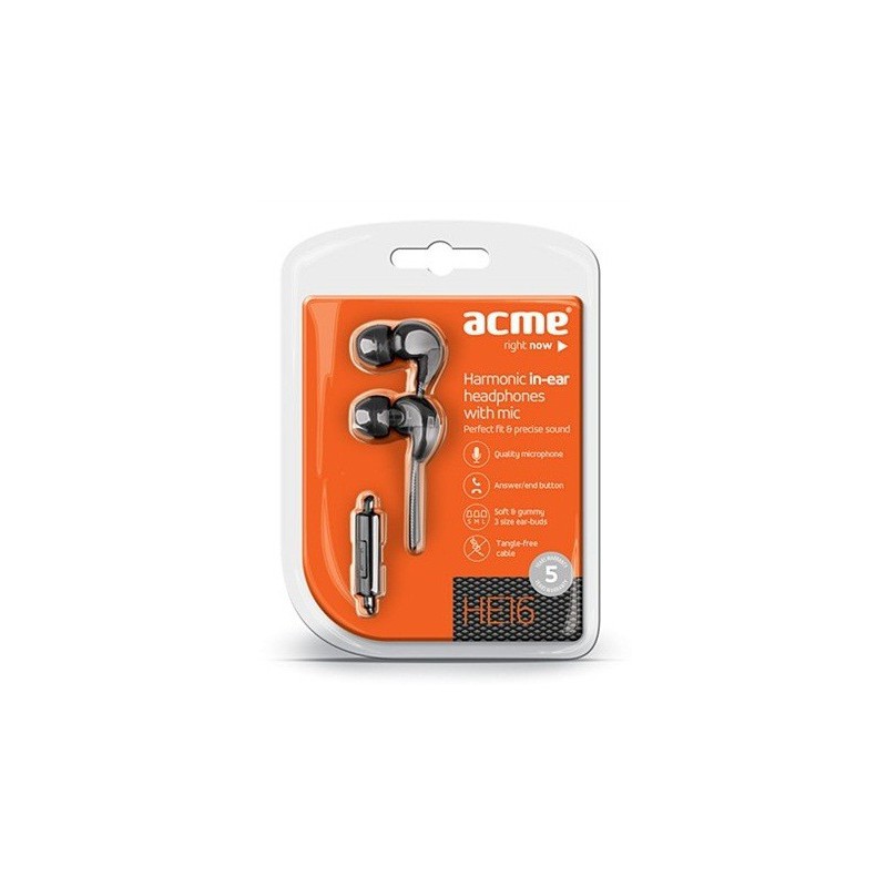 Ecouteurs intra-auriculaires avec micro ACME HE16 Ecouteurs intra-auriculaires avec micro ACME HE16