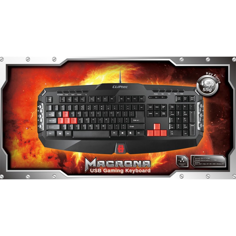 Clavier USB Gaming Cliptec MACRONA RGK750 Clavier USB Gaming Cliptec MACRONA RGK750