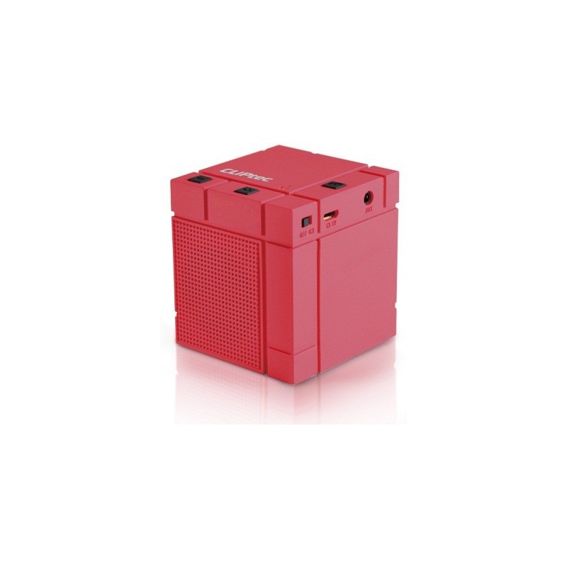 Haut Parleur Portable Bluetooth Cliptec 'Mini Color-Beat' / Rouge Haut Parleur Portable Bluetooth Cliptec 'Mini Color-Beat' / Rouge