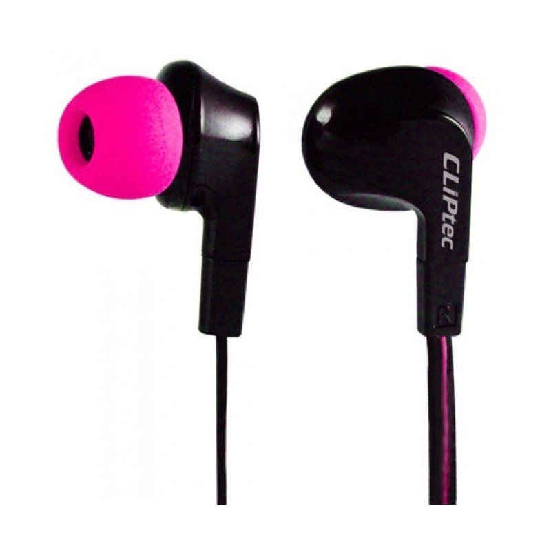 Ecouteur CLiPtec NEON-ROCK BME737 avec microphone / Noir & Rose Ecouteur CLiPtec NEON-ROCK BME737 avec microphone / Noir & Rose