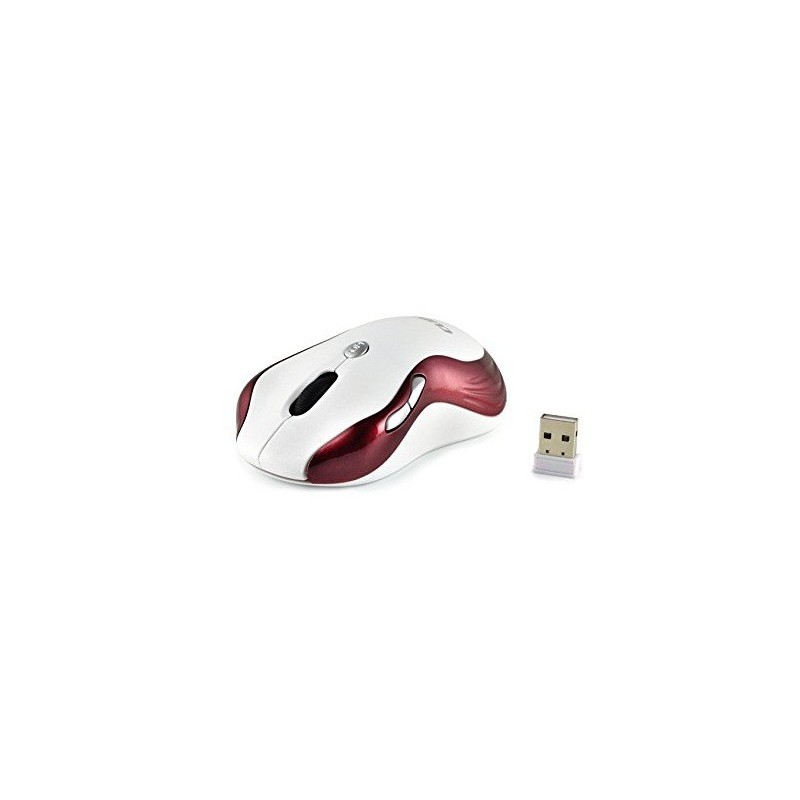 Souris optique sans fil Cliptec Xilent RZS847 / Blanc & Rouge Souris optique sans fil Cliptec Xilent RZS847 / Blanc & Rouge