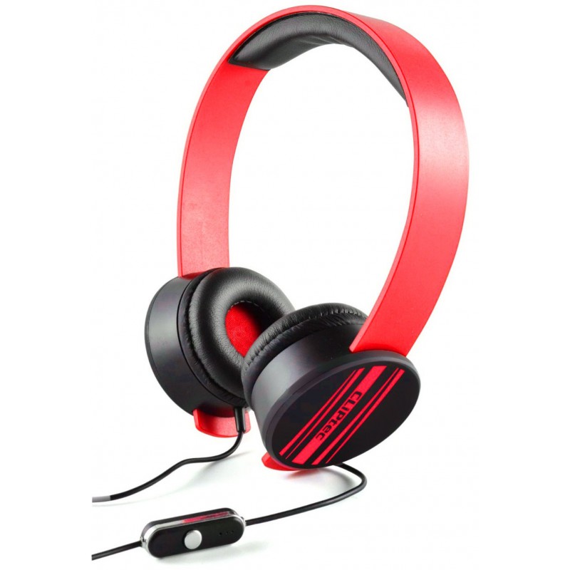 Casque stéréo Multimédia Cliptec URBAN REMIXX BMH832 / Rouge Casque stéréo Multimédia Cliptec URBAN REMIXX BMH832 / Rouge