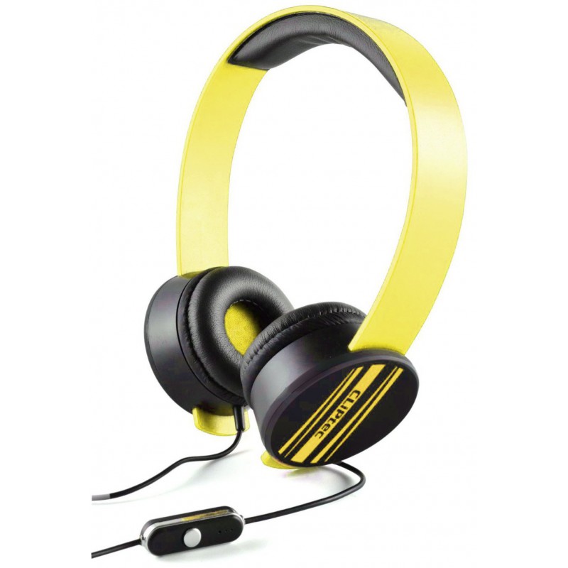 Casque stéréo Multimédia Cliptec URBAN REMIXX BMH832 / Jaune Casque stéréo Multimédia Cliptec URBAN REMIXX BMH832 / Jaune