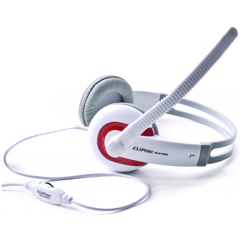 Casque stéréo Multimédia CLiPtec Coordinator BMH695 / Rouge Casque stéréo Multimédia CLiPtec Coordinator BMH695 / Rouge