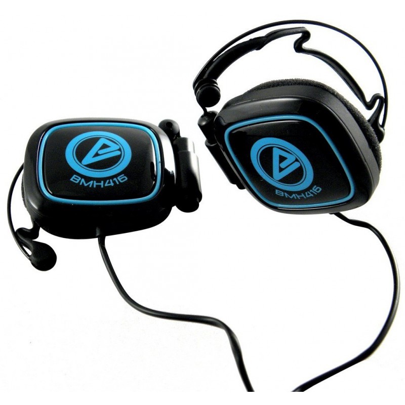 Casque stéréo Multimédia CLiPtec Mobi-Sound BMH416 / Noir & Bleu Casque stéréo Multimédia CLiPtec Mobi-Sound BMH416 / Noir & Bleu