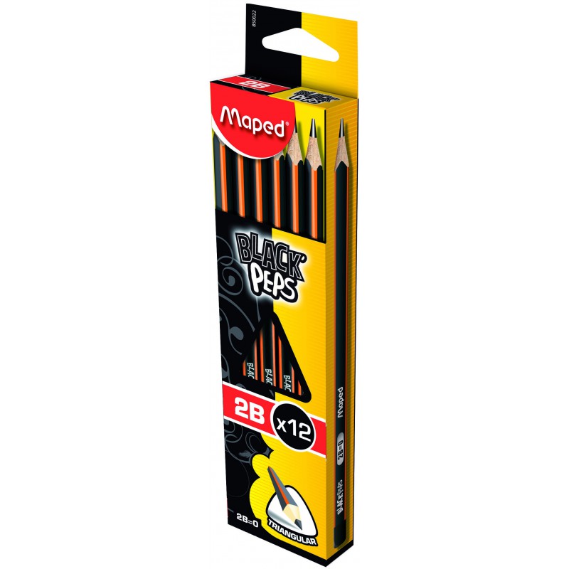 12x Crayons Graphites Maped 2B 12x Crayons Graphites Maped 2B