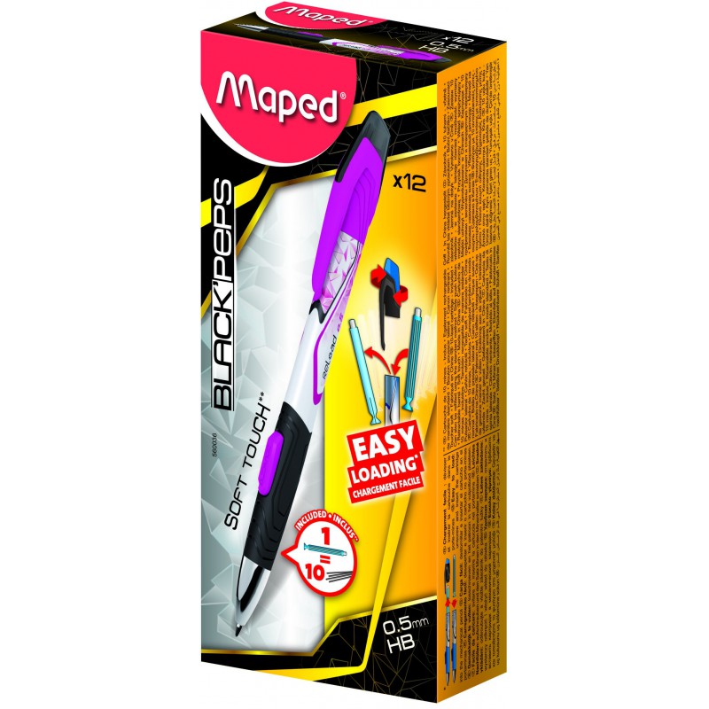 Porte-mines Maped Reload 0.5 mm / Rose Porte-mines Maped Reload 0.5 mm / Rose