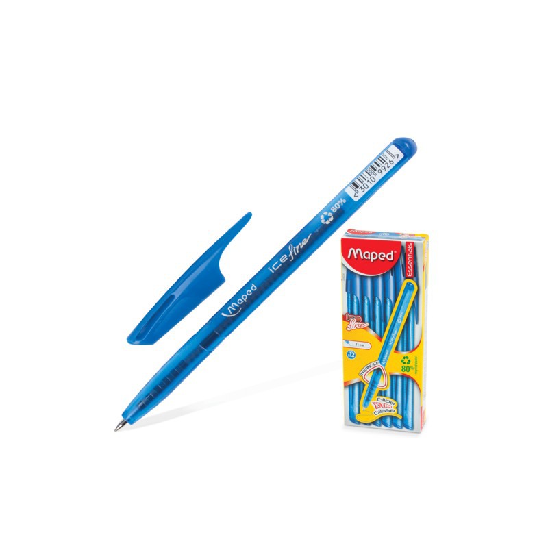 Stylo à Bille Maped Cap Green Ice Pointe Fine / Bleu Stylo à Bille Maped Cap Green Ice Pointe Fine / Bleu