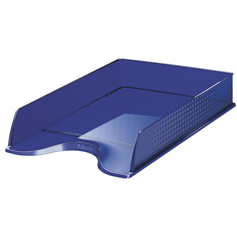Bac à courrier Esselte Fusion Transparent Bleu foncé Bac à courrier Esselte Fusion Transparent Bleu foncé