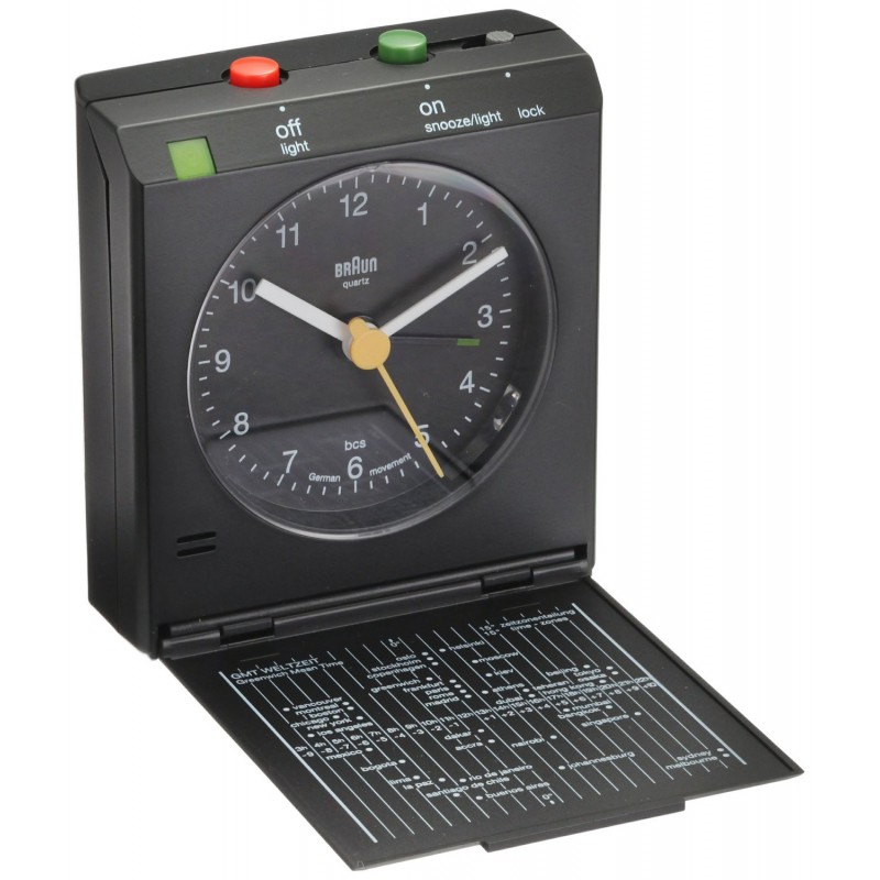 Réveil analogique Braun BNC005BKBK Noir Réveil analogique Braun BNC005BKBK Noir