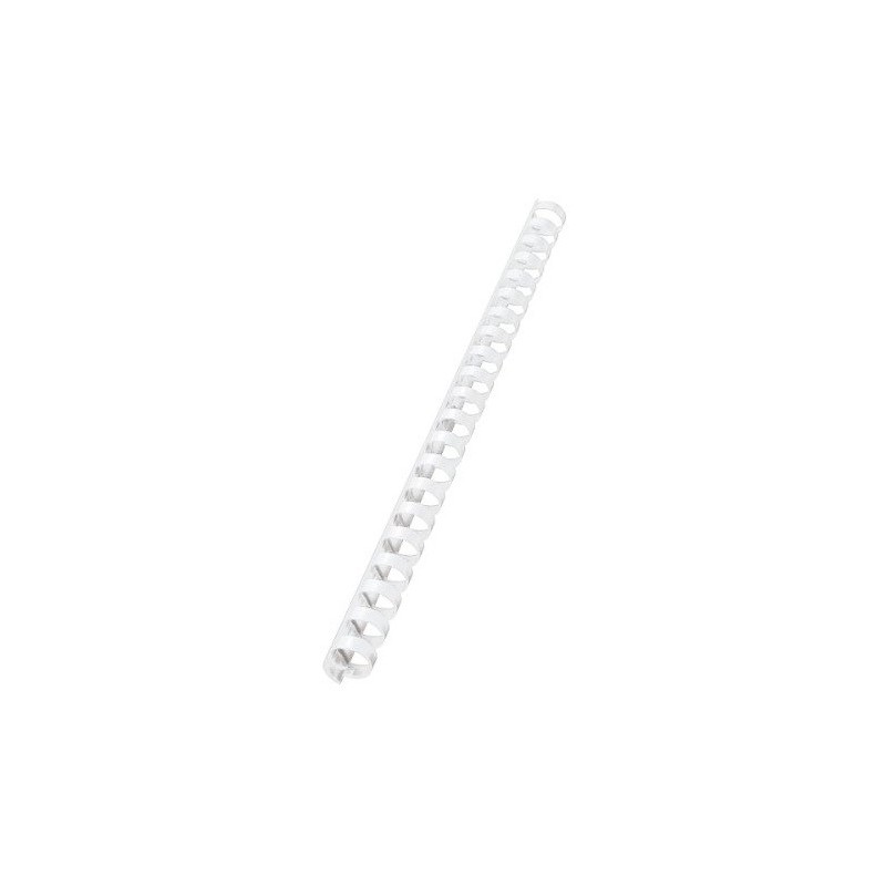 10 Reliures Spirale Plastique 16mm Blanc 10 Reliures Spirale Plastique 16mm Blanc