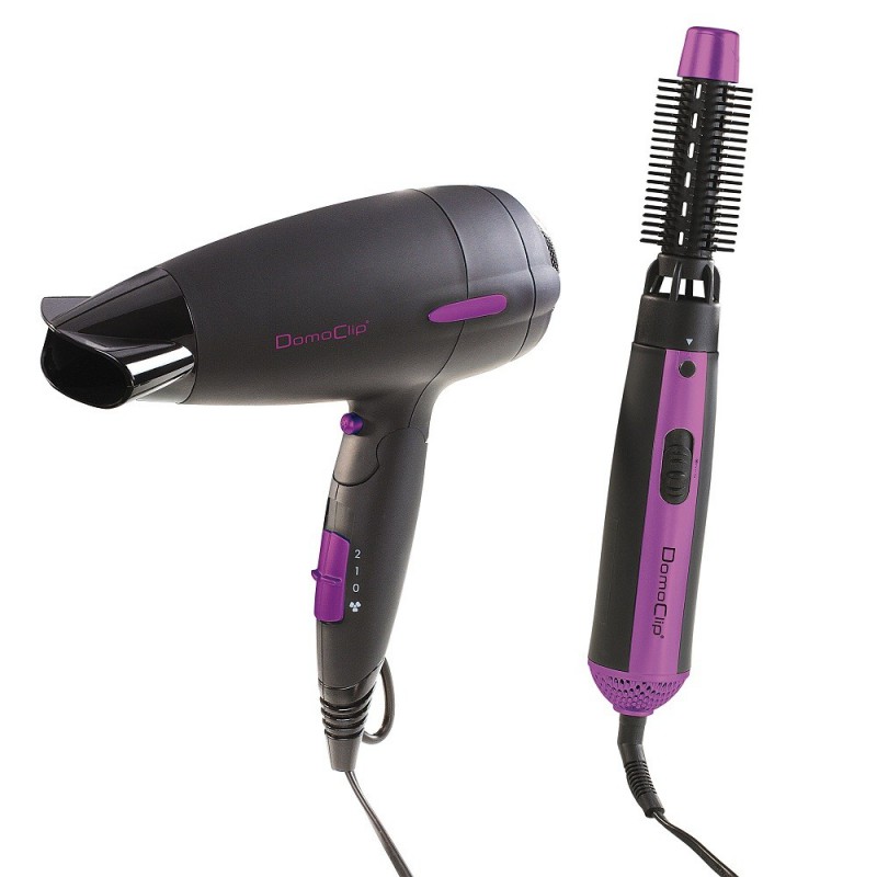 Set Sèche-cheveux et Brosse chauffante DomoClip DOS122 Set Sèche-cheveux et Brosse chauffante DomoClip DOS122