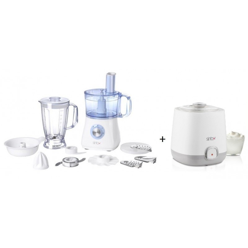 Pack SINBO: Robot de Cuisine SHB-3070 + Yaourtière SYM-3909G Pack SINBO: Robot de Cuisine SHB-3070 + Yaourtière SYM-3909G