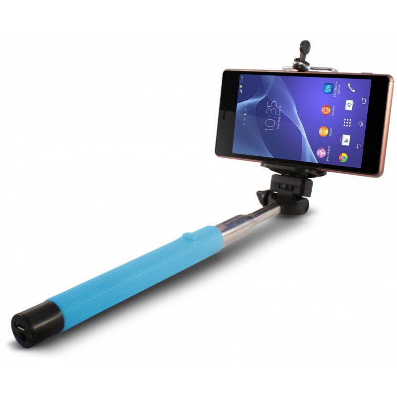 Perche télescopique selfie Ksix Bluetooth / Bleu Perche télescopique selfie Ksix Bluetooth / Bleu