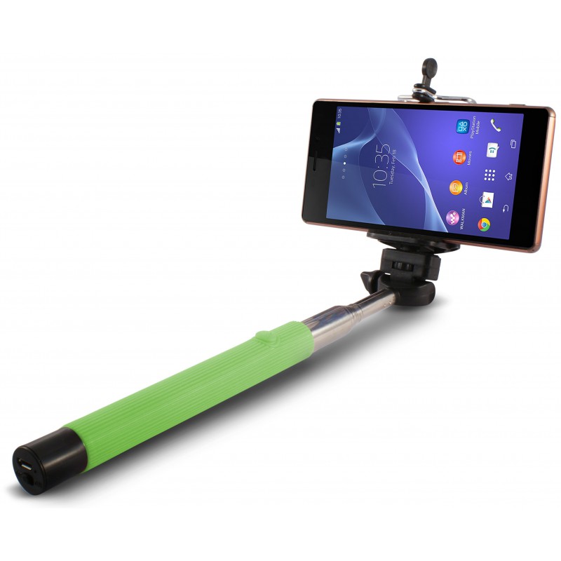 Perche télescopique selfie Ksix Bluetooth / Vert Perche télescopique selfie Ksix Bluetooth / Vert
