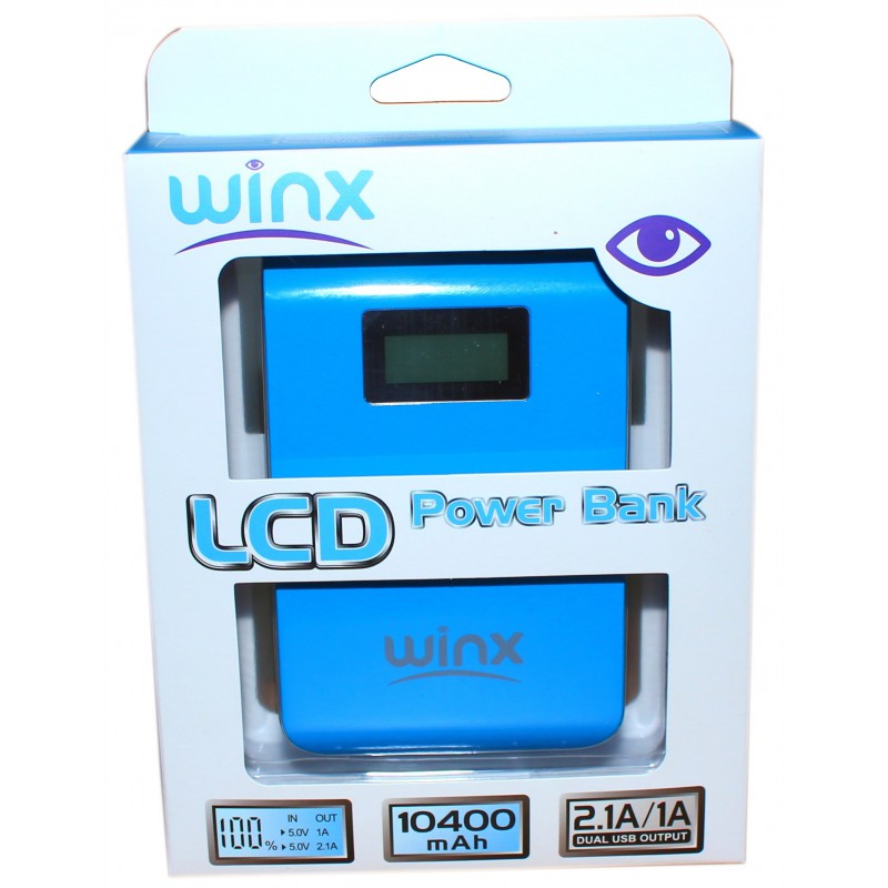 Power Bank Winx 10400 mAh avec Afficheur / Blanc Power Bank Winx 10400 mAh avec Afficheur / Blanc