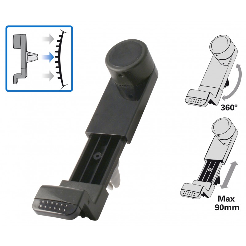 Support voiture pour Smartphone Ksix / Noir Support voiture pour Smartphone Ksix / Noir