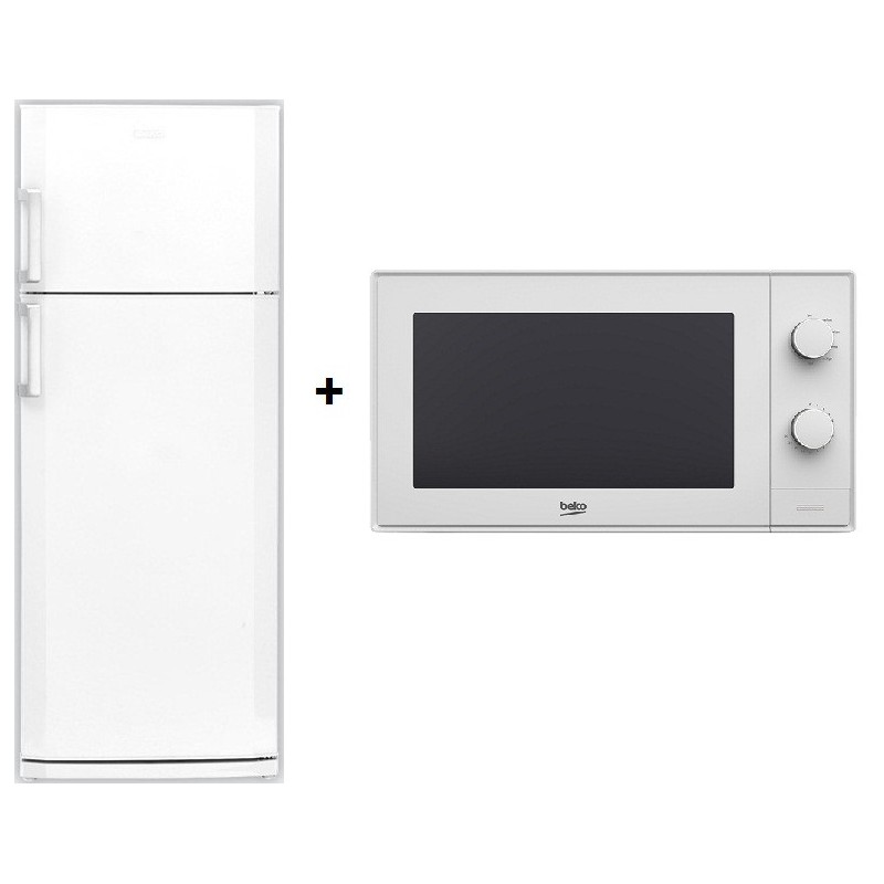 Réfrigérateur BEKO DN 155100 / 500L / Blanc + Micro-ondes Réfrigérateur BEKO DN 155100 / 500L / Blanc + Micro-ondes