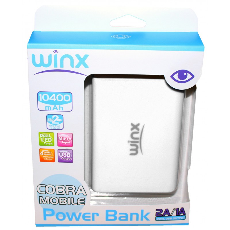 Power Bank Winx 10400 mAh / Blanc Power Bank Winx 10400 mAh / Blanc