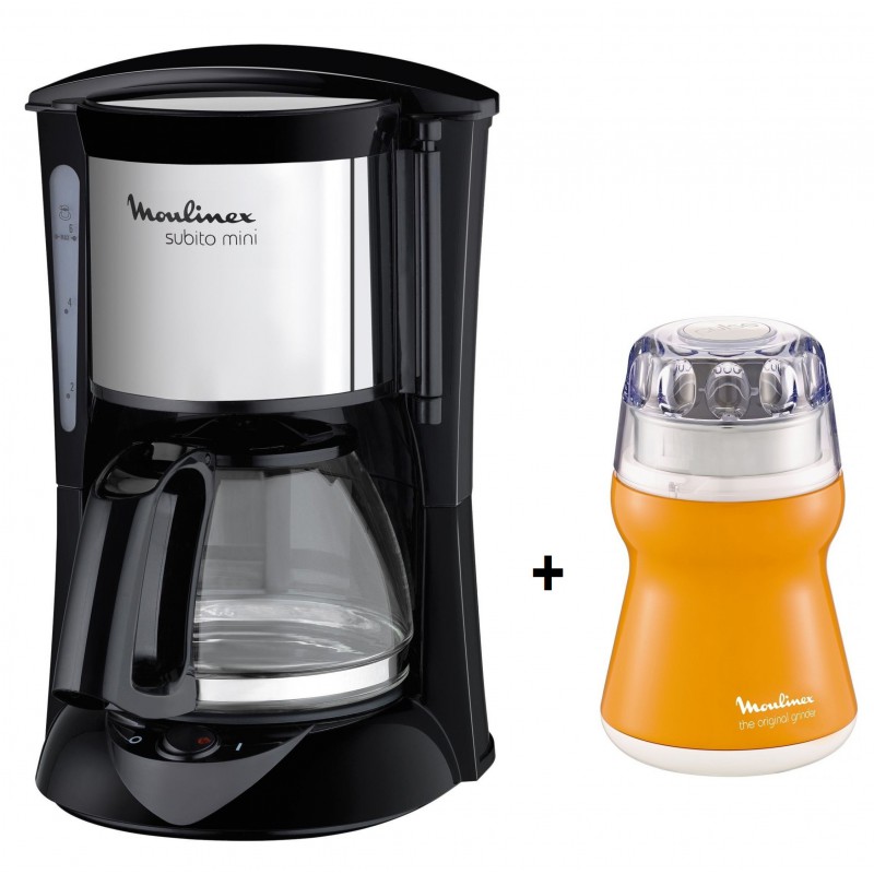 Pack Moulinex: Cafetiére Subito + Moulin à café Pack Moulinex: Cafetiére Subito + Moulin à café