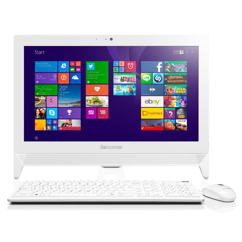 Pc de bureau Lenovo Tout-en-un C20-00 / Quad Core / 4Go / Blanc Pc de bureau Lenovo Tout-en-un C20-00 / Quad Core / 4Go / Blanc