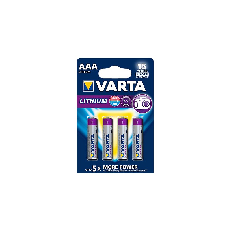 4x Piles Varta Professional Lithium AAA 1.5 V 4x Piles Varta Professional Lithium AAA 1.5 V