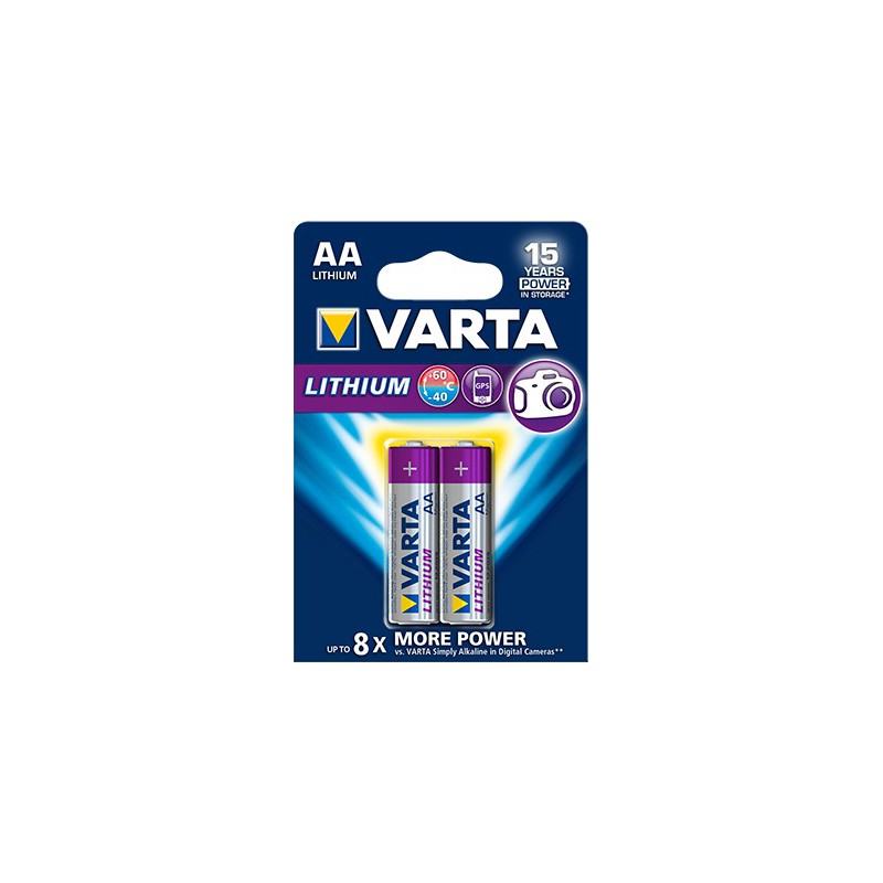 2x Piles Varta Professional Lithium AA 1.5 V 2x Piles Varta Professional Lithium AA 1.5 V