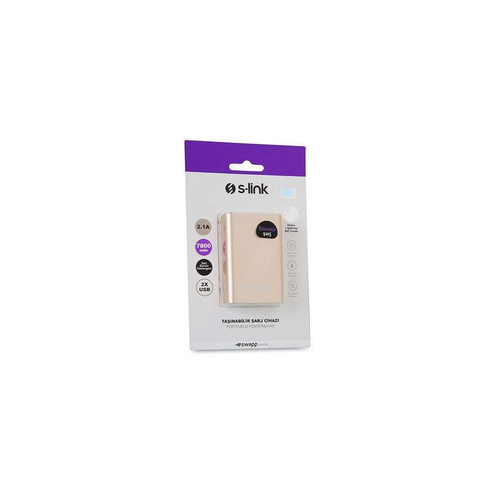 Power Bank S-link Swapp IP-G7 / 7800 mAh / Gold