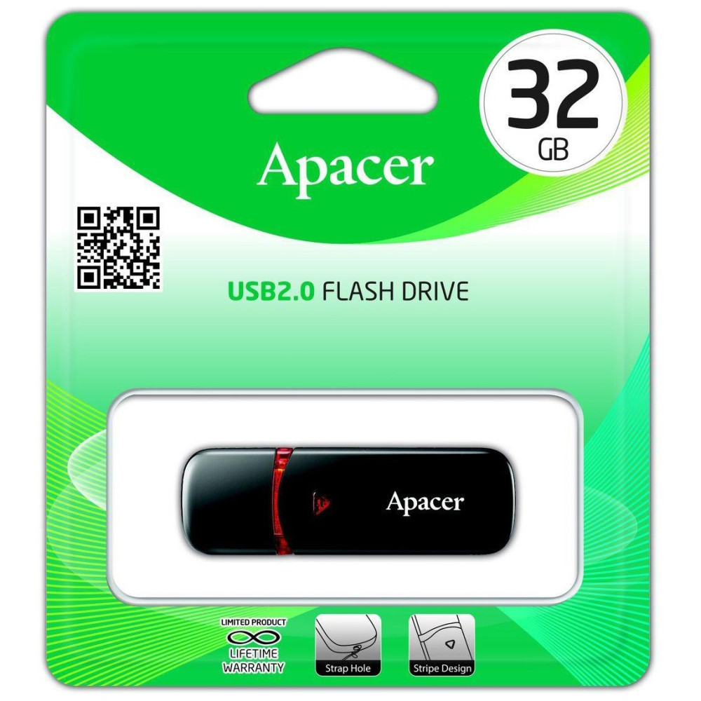 Clé USB Apacer AH333 / 32 Go / Noir